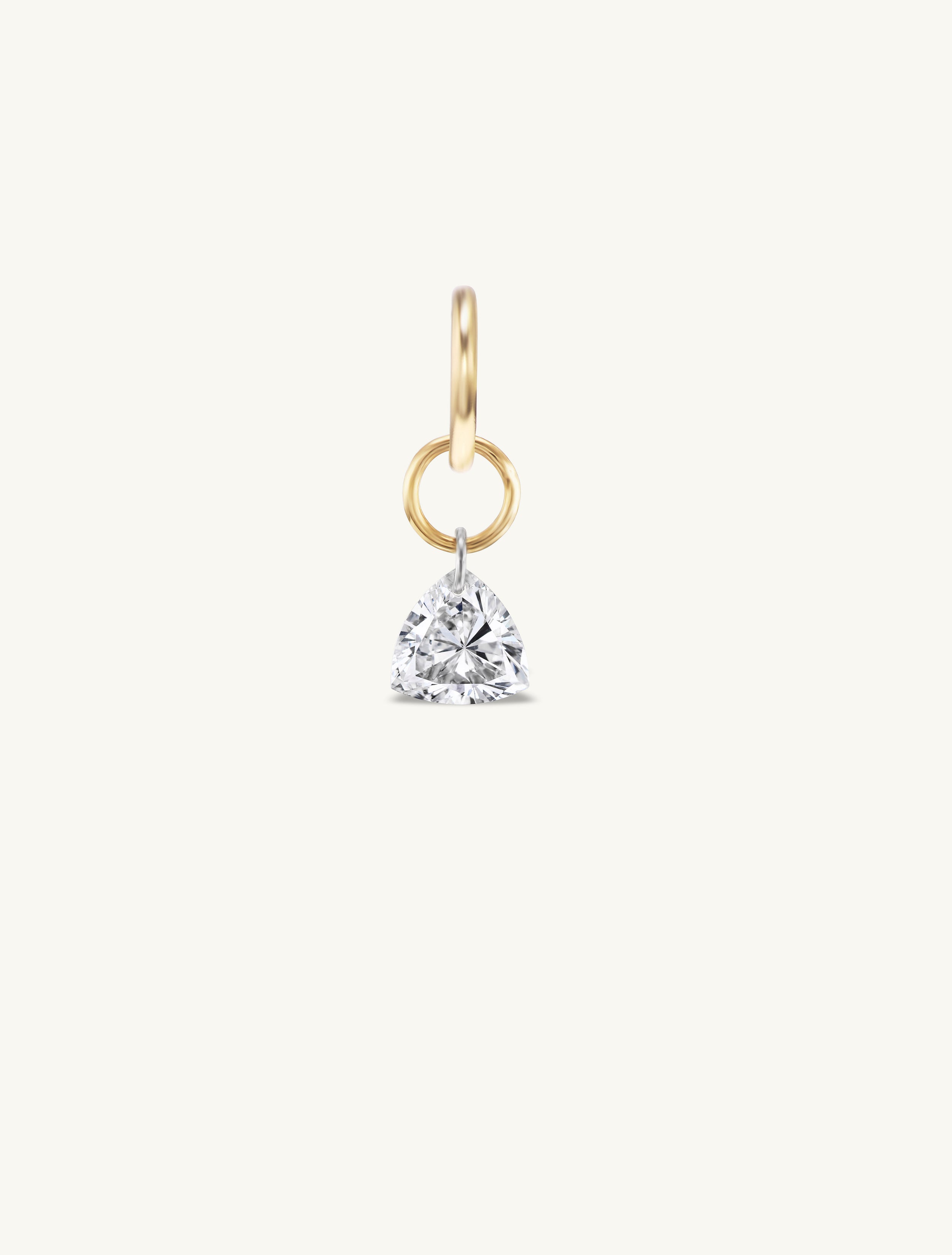 Small Trillion Pierced Diamond Charm for Chains